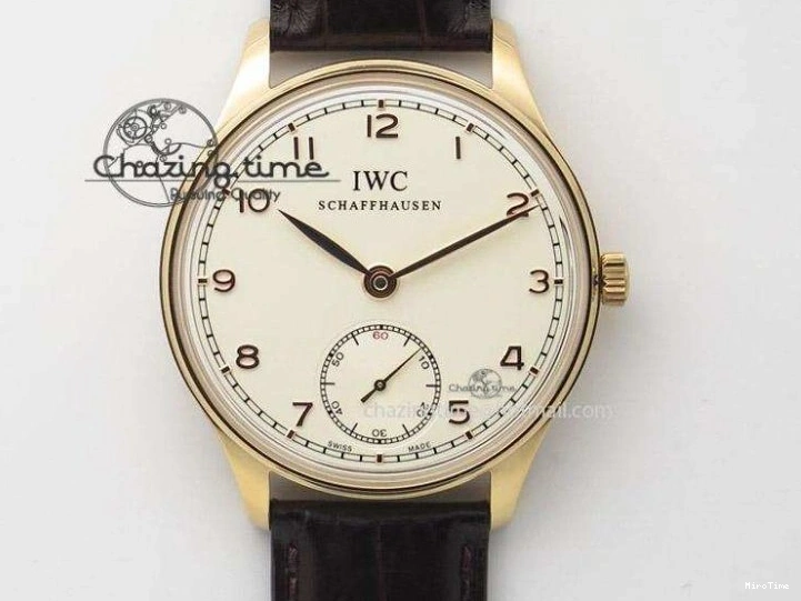 MIROTIME 0423 Portuguese Real PR IW500127 RG ZF 1:1 Best Edition Grey Red Dial On Brown Leather Strap A52010 V AllSeason 7331